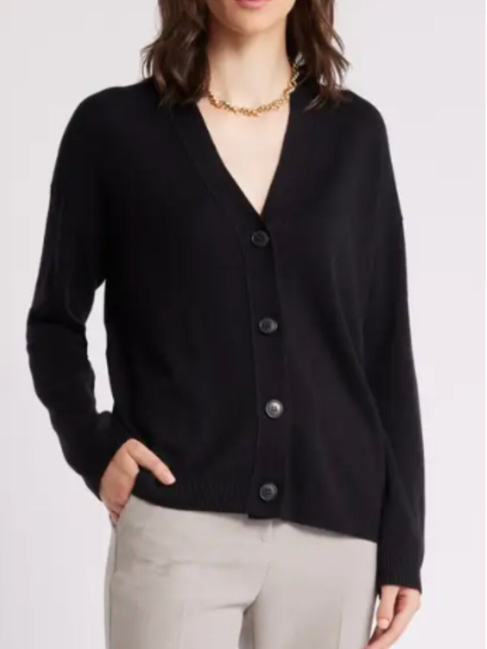 Nordstrom brand black cardigan sweater